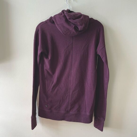 Lululemon Stress Less Hoodie Heathered Bordeaux Drama Burgundy Size 4 - Picture 5 of 8